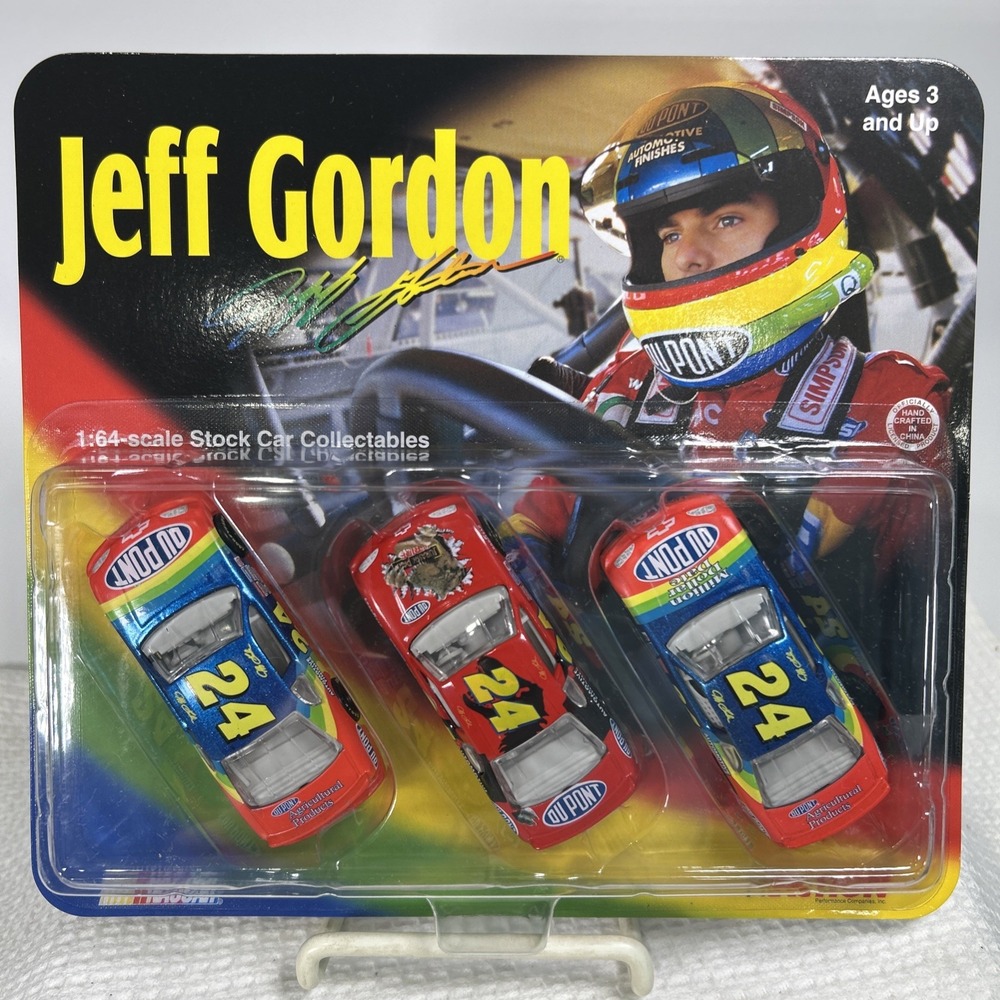 Jeff Gordon #24 Stock Car Collectables Nascar 3 pack 1:64 NEW